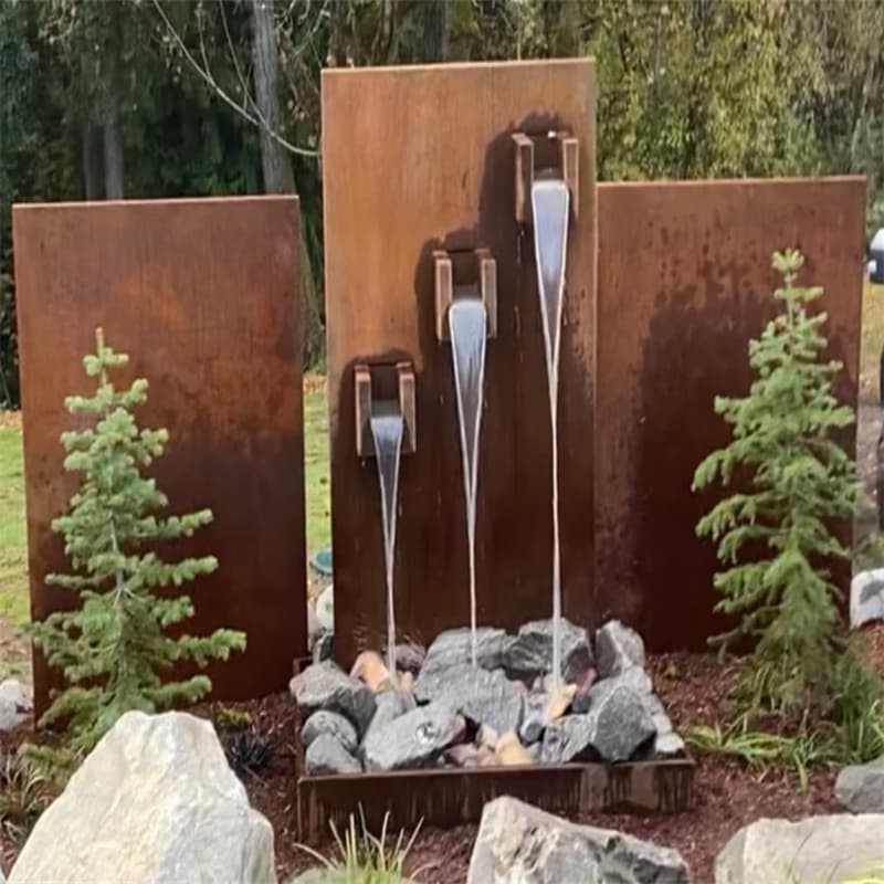 Nature Style Corten Water Fountain Factory